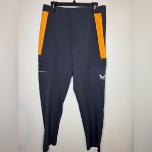 Castore McLaren Cargo Pants Black Orange Stripe 30L/32